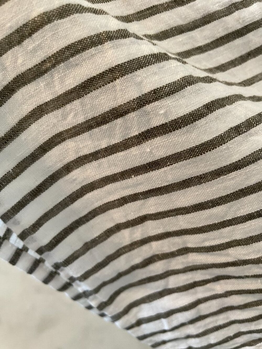 J. JILL LOVE LINEN XL Striped Button Down Long Sleeve Grey & White - Picture 6 of 10